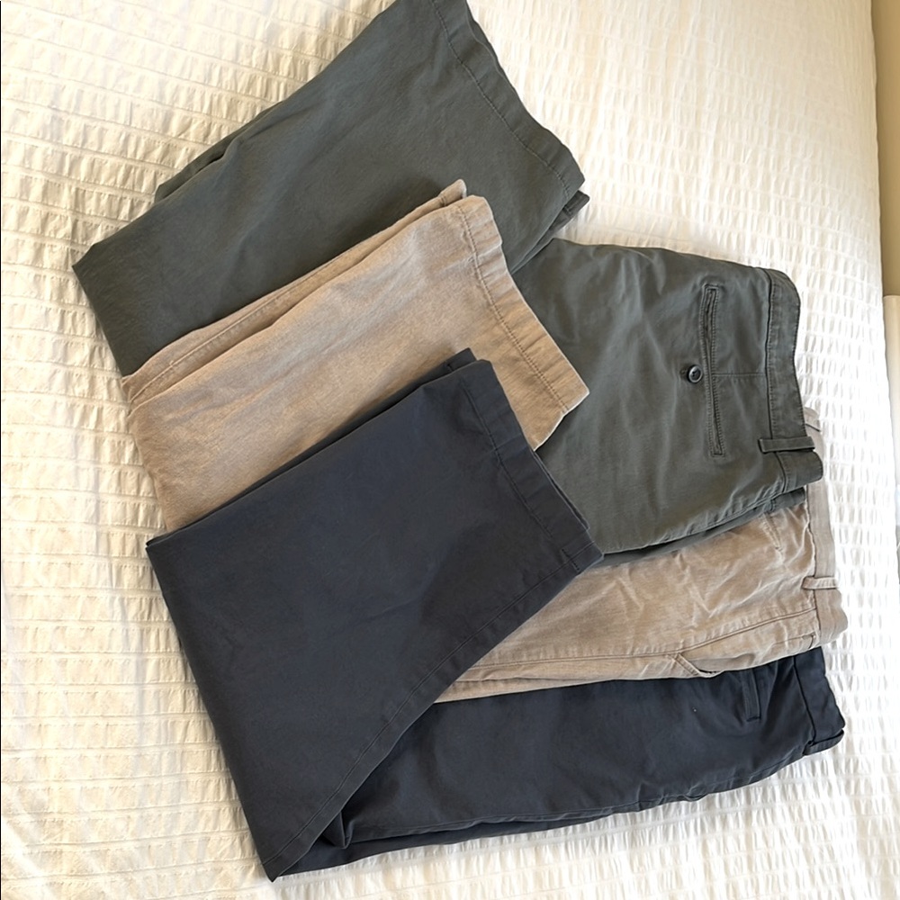 Men's Casual Pants Set - Gray, Tan, and Black